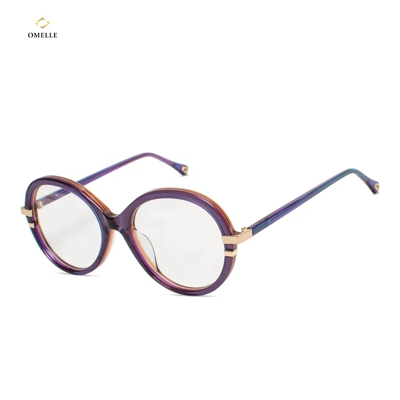 Omelle Unisex Customized Classic Acetate Optical Eyeglasses New Personalized Oversized Frame for Computer Use Women's