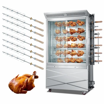 Automatic Electric Oven Grill Chicken Rotisserie Gas Rotary Roast Chicken Oven Roaster Roasting Machine 6/8 Shelves
