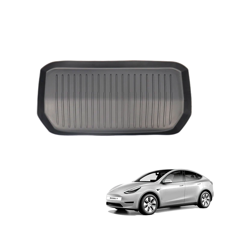 フロントトランク収納ボックスマット テスラ Model Y アクセサリ TPE製 ゴム 防水フロントストレージボックスパッド インテリアアクセサリー