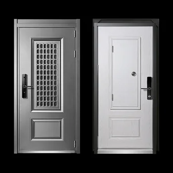 Evereco Customized Exterior Main Gate Door Designs Front Iron Entry Doors Entrance Security Steel Door For House