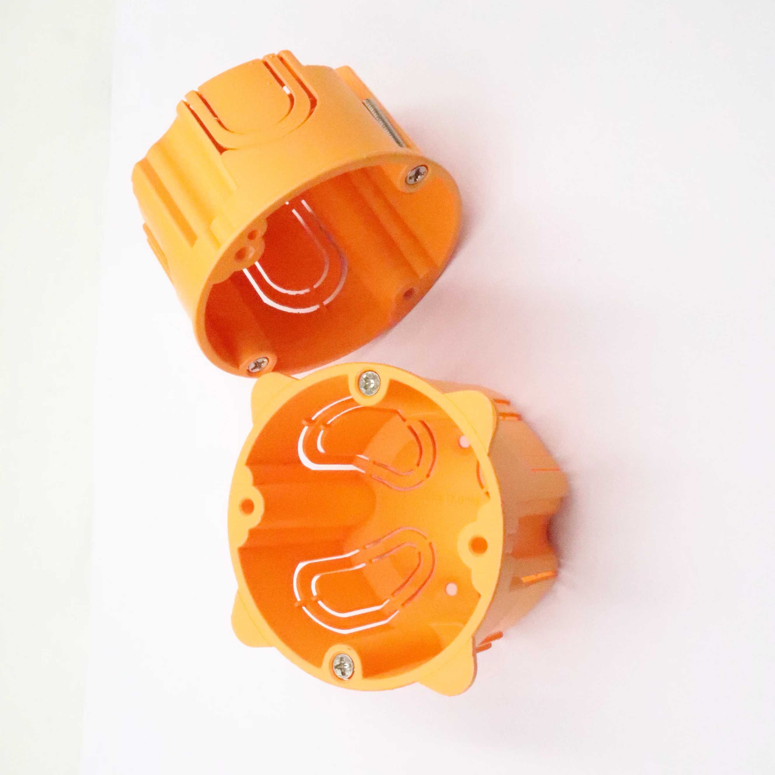 Orange 86 Type Switch Socket with PVC Surface One Gang Bottom Box Junction Box Factory Price One-by-One Connection Wall Switches
