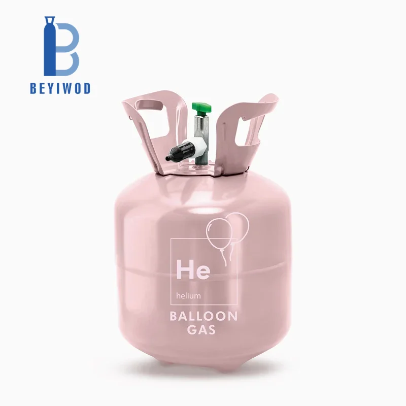 使い捨て鋼製ヘリウムタンク（13L／30lb分のバルーン充填可能）