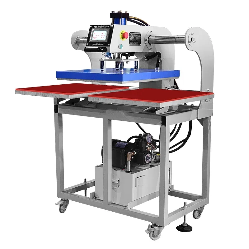Factory Hot Sell Electric Air Pressure Pneumatic Automatic Dual-Position Heat Transfer Printing Press Machine - Image 4