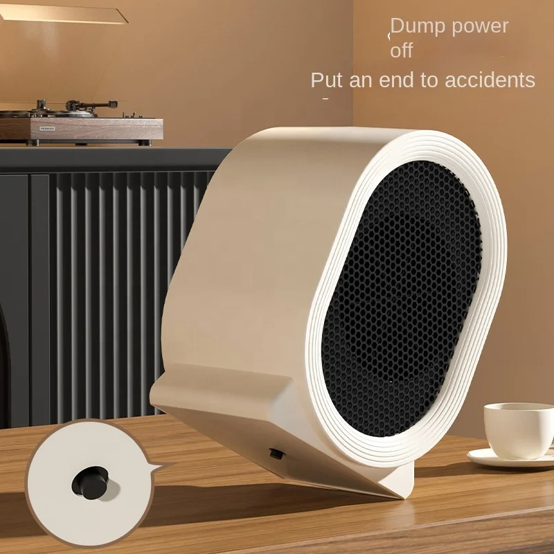 新しいミニデスクトップヒーター シンプルデザイン 家庭用インテリジェントヒーター オープンで暖かく静音運転のヒーター 4