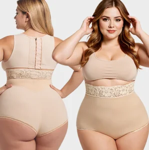 Premium Mesh Waist-Slimming Glue-Drop Butt-Lifting Tummy-Control Slimming Tight-Fitting Triangle Best Quality Fajas for Women