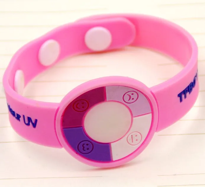 Good Price UV Detector Color Change Silicone Band UV Silicone Bracelet for Meeting Party or Event Gift