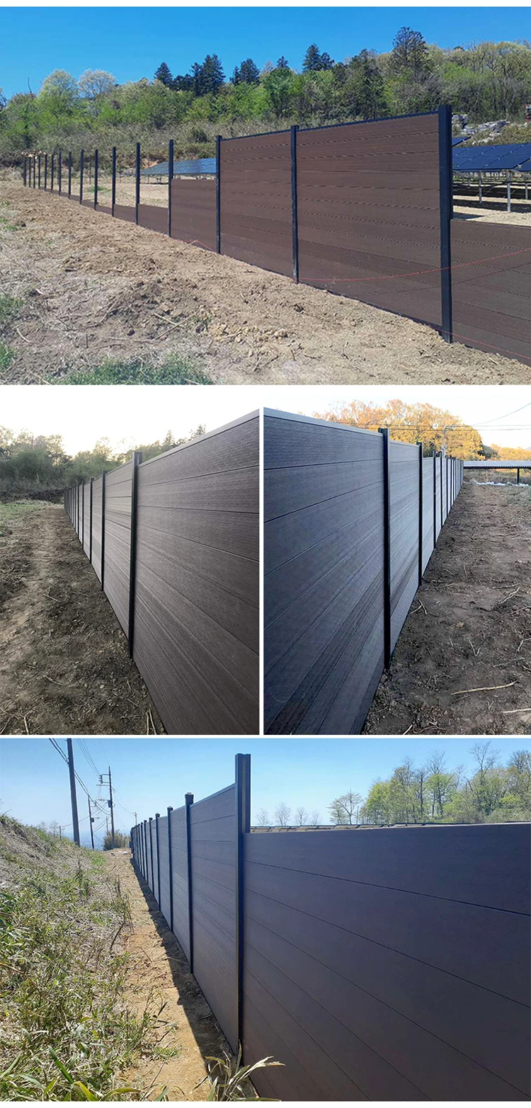 Weather resistant WPC wood plastic composite 180x180 fence panels for outdoor