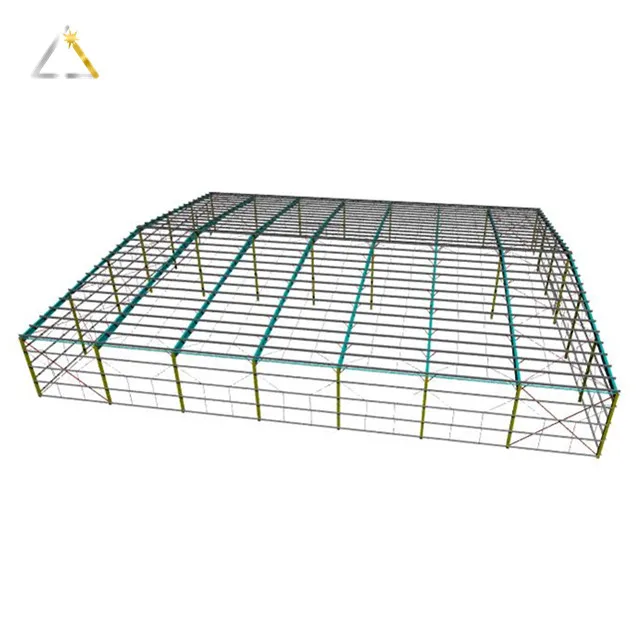Big Prefabricated Mini Warehouse Building Dome Roof Light House Frame Construction Structure Structural Steel