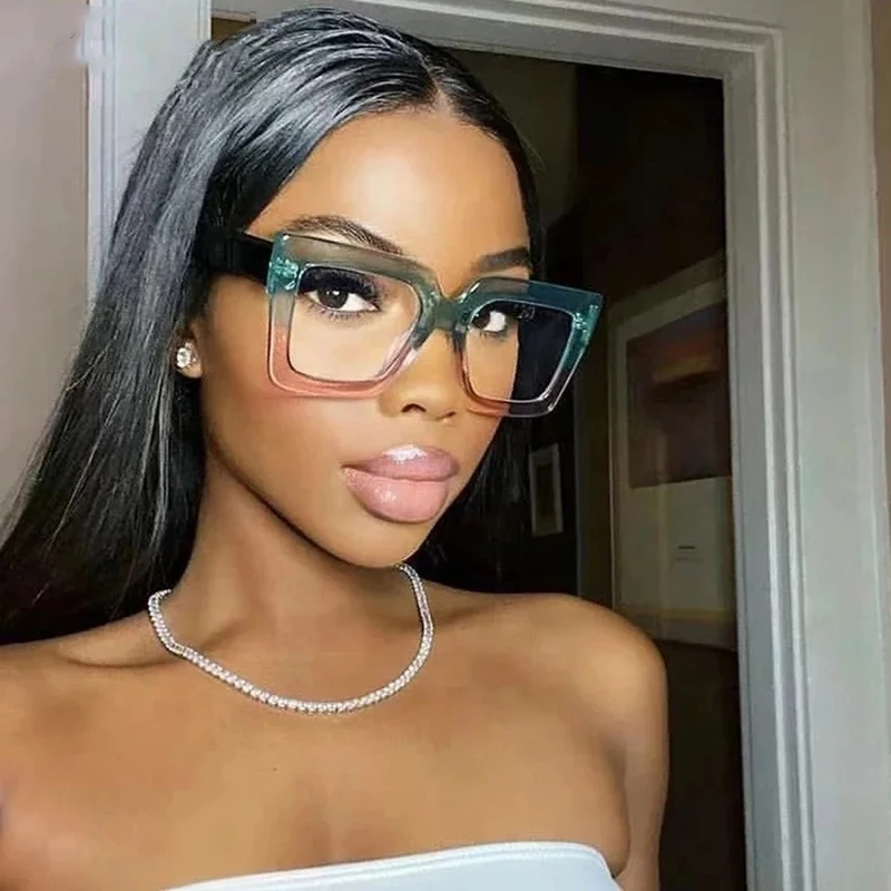 Gafas ópticas cuadradas Vintage para mujer, lentes De Sol Retro