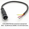 0.25meter 24AWG M8-4P female cable