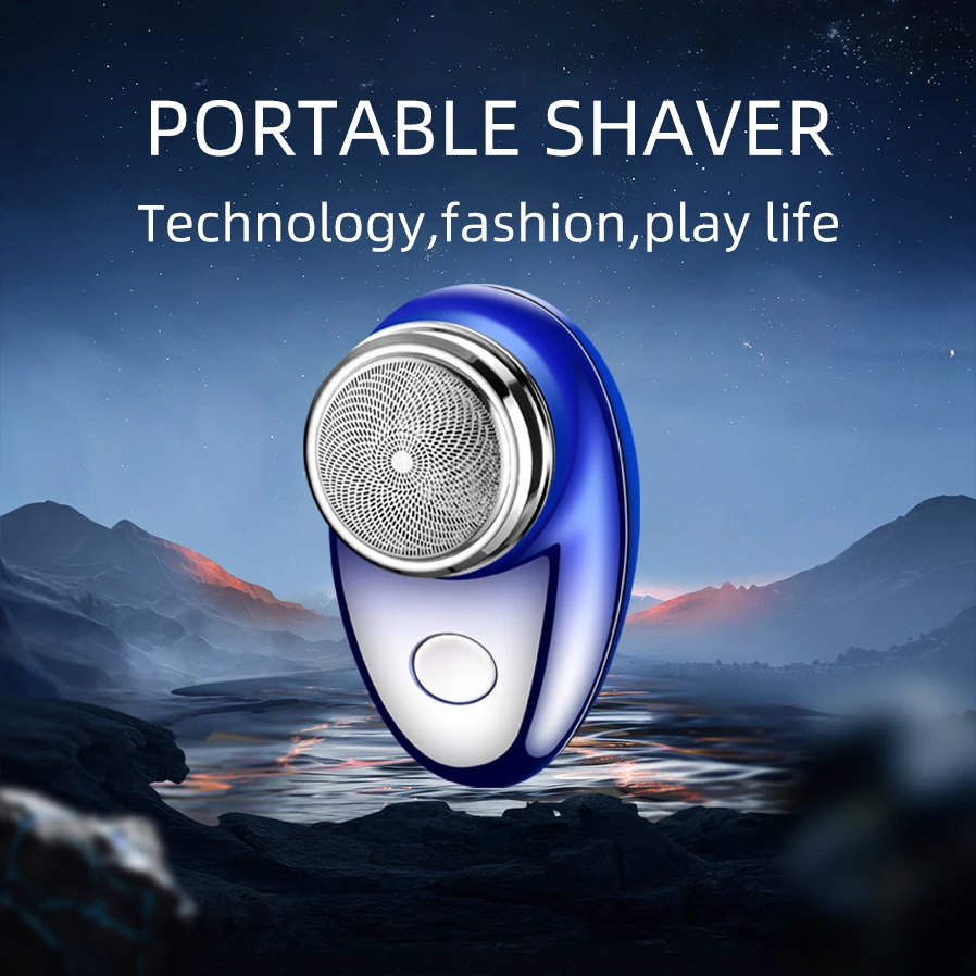 USB Power One-Blade Portable Magnetic Hair Trimmer Rotary Electric Shaver for Men for Household RV Hotel Use manufacture