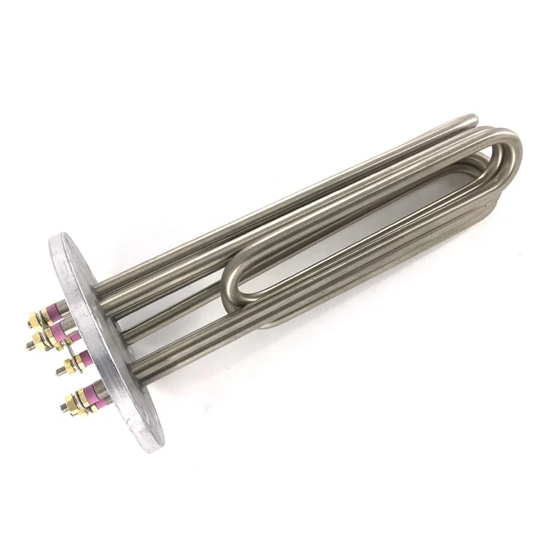 220V 440V 6KW Electric Flange Tubular Heater Stainless Steel Water Immersion Heating Element for Industrial Boiler Water Tank