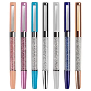 LUXURY Metal Ballpoint Pen Crystal Signature Pen Printed Custom LOGO Premium Business Gift Pen