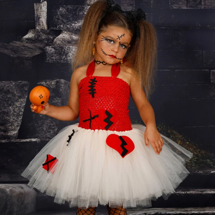 Funny Fancy Festival Clothing Gothic Style Voodoo Doll Tutu Party Wear Girl  Costume Halloween Dress For Kid - Buy Halloween Dress For Kid,Funny Fancy  Dress Costume,Fancy Dress Costume For Party Product on