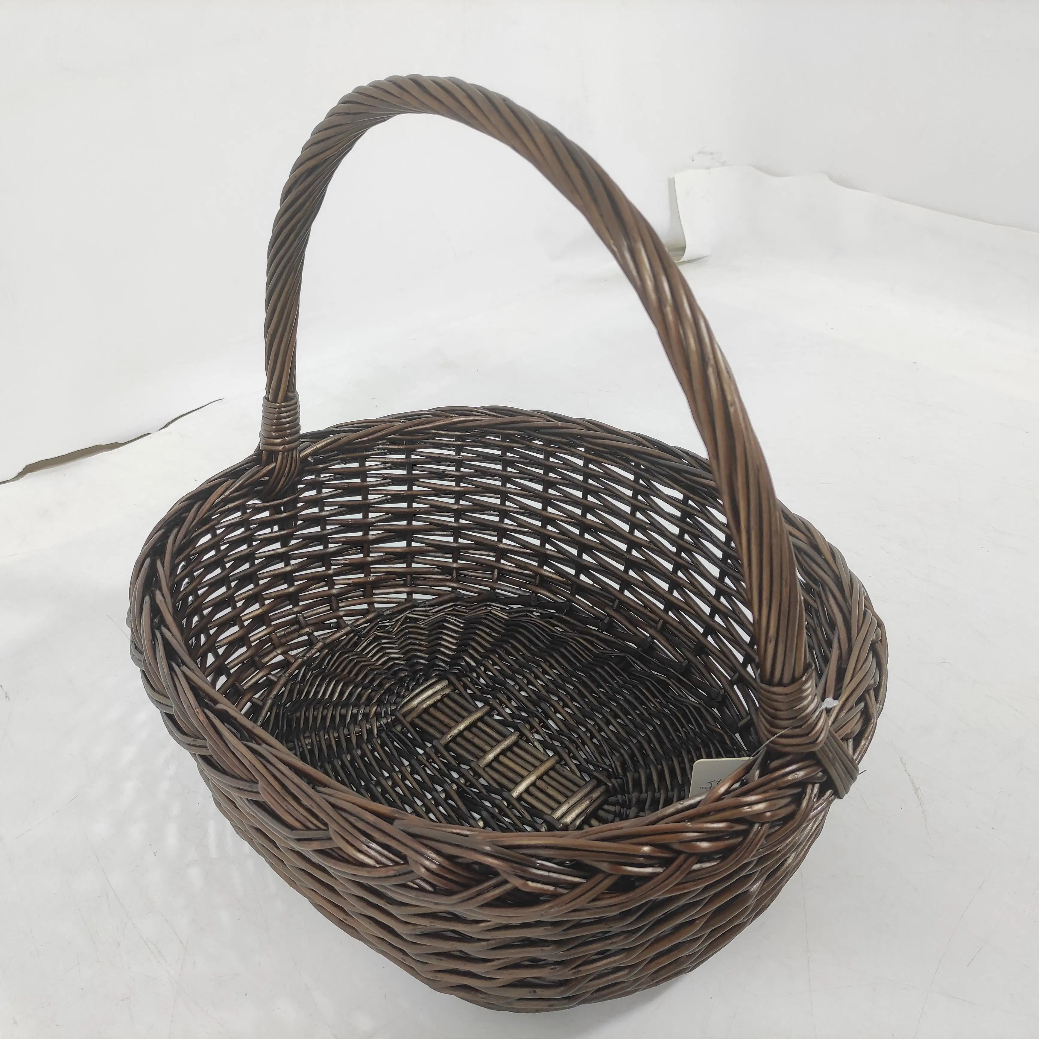 Large Wicker Fruit Baskets with Strong Integral Handles