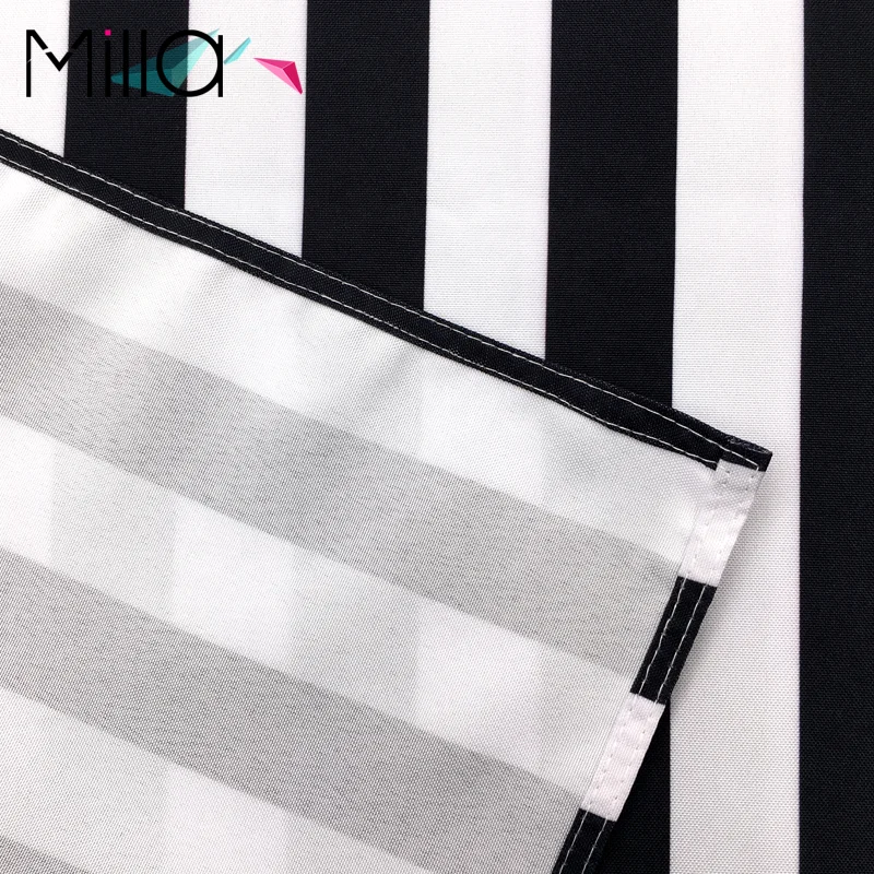 Black and White Stripe Table Linen Round Rectangle Striped Tablecloths for Party Wedding