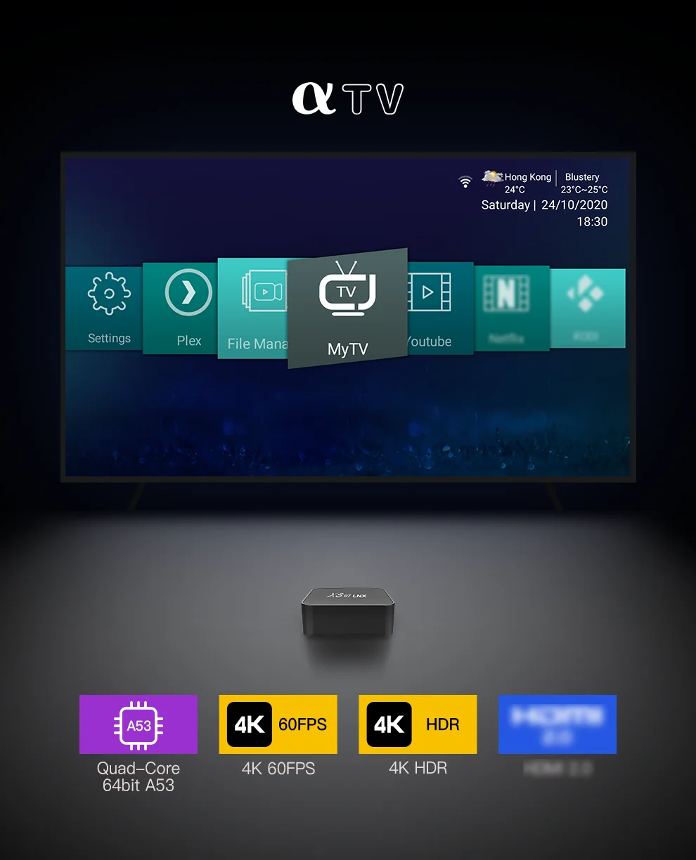その他 LIVE TV - WORLD ON DEMAND STB STB Full Customziation High-End Decoding up to 4K@60fps IPTV