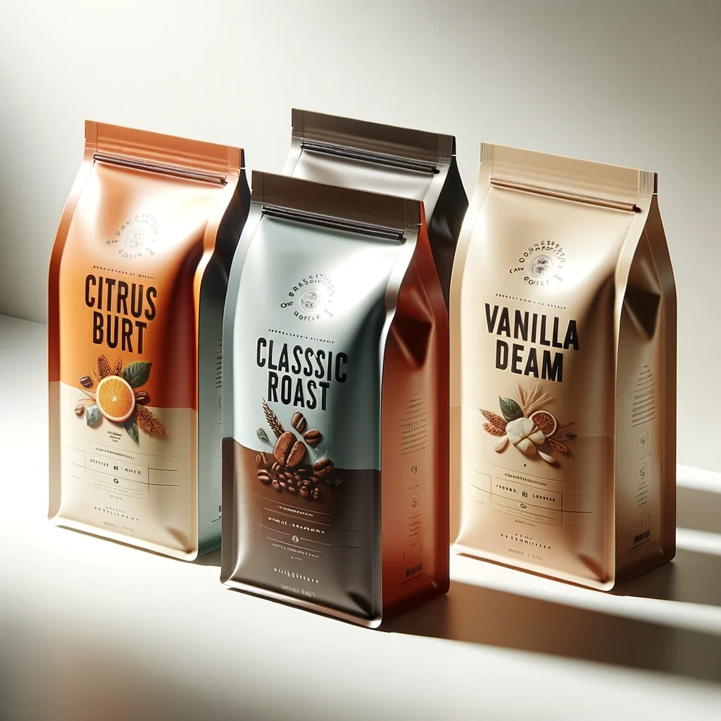 Custom Printed Coffee Bags Aluminum Foil Zipper Bag Plastic For Candy