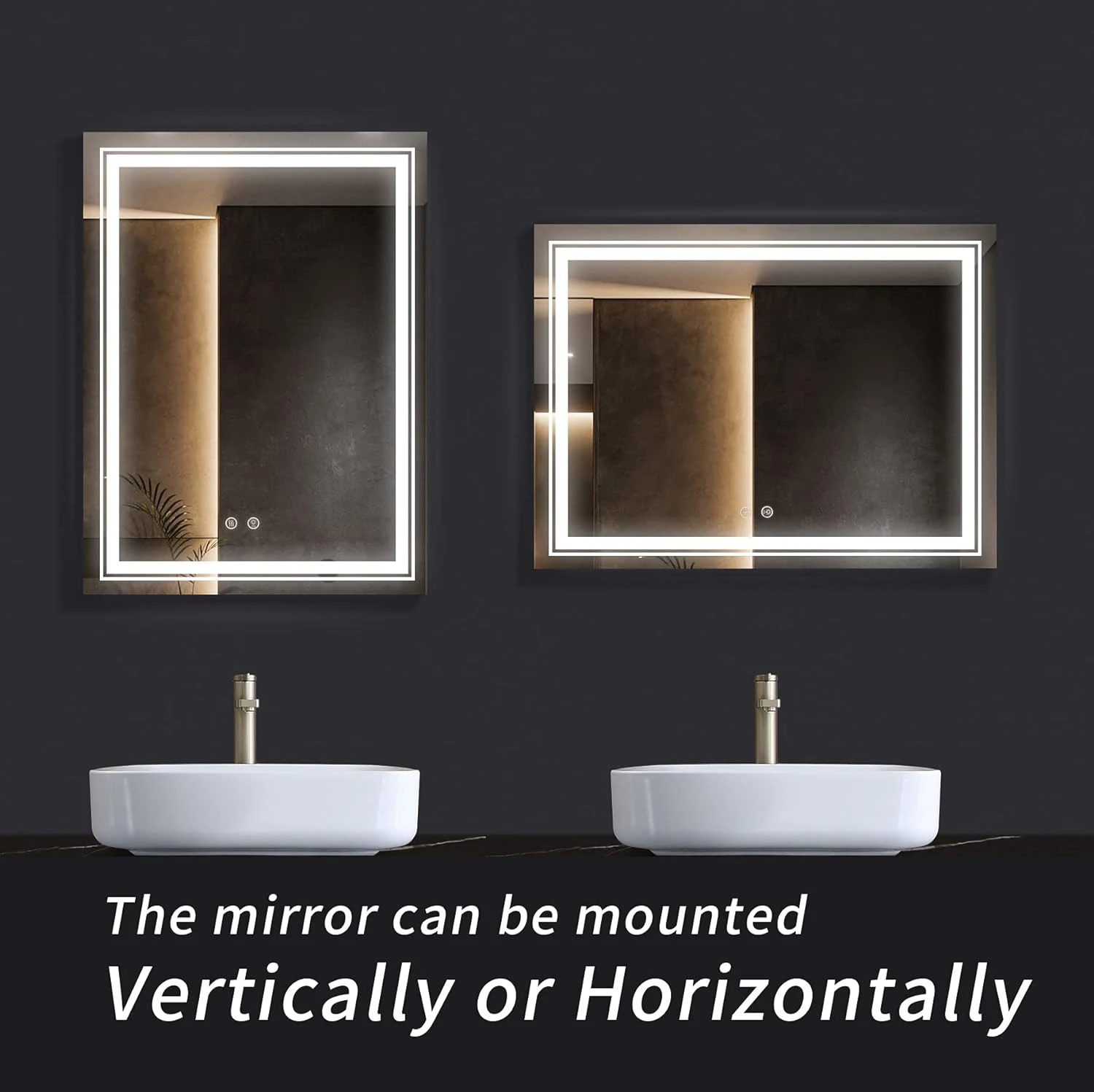 Modern Ip44 Touch Screen Smart Led Light Mirror Antifog Ul Bath Toilet Mirror In Bathroom Buy