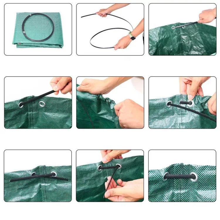 60L 120L 272L 500L Lawn Leaf Bags 16 32 72 132 Gallon Reusable Clean  Container PP PE Gardening Trash Heavy Duty Garden Waste Bag - Buy 60L 120L  272L 500L Lawn Leaf