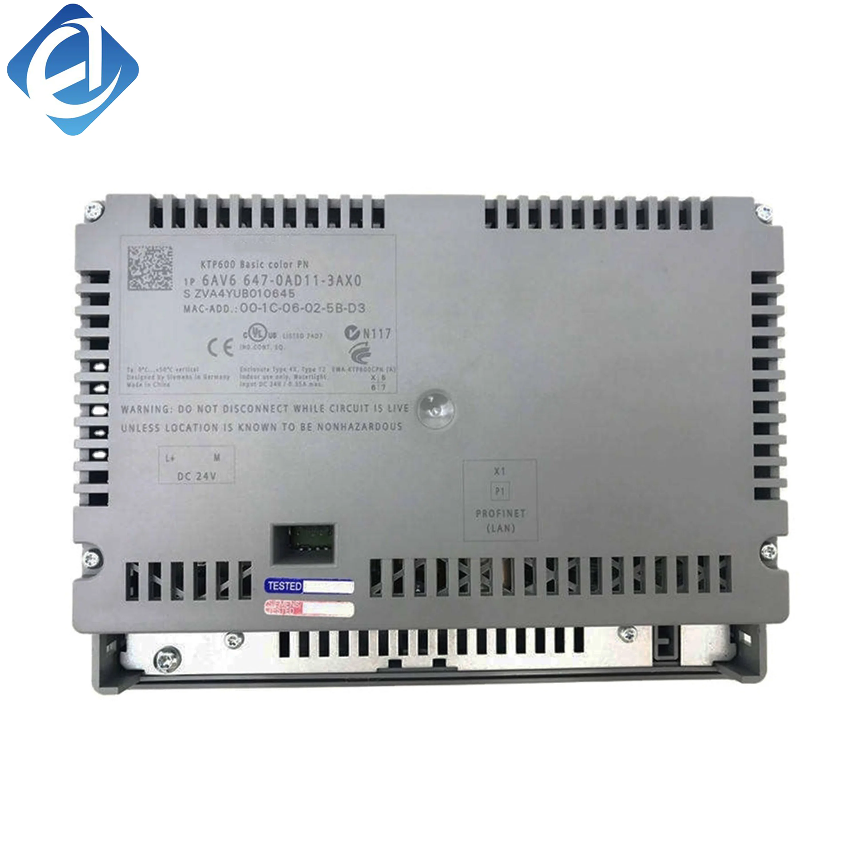 New Original 6AV6 647-0AD11-3AX0 6AV6647-0AD11-3AX0 KTP600 Basic color HMI touch screen. Realizes equipment parameter setting, real-time data monitoring and alarm display, stable touch response, easy communication with PLC