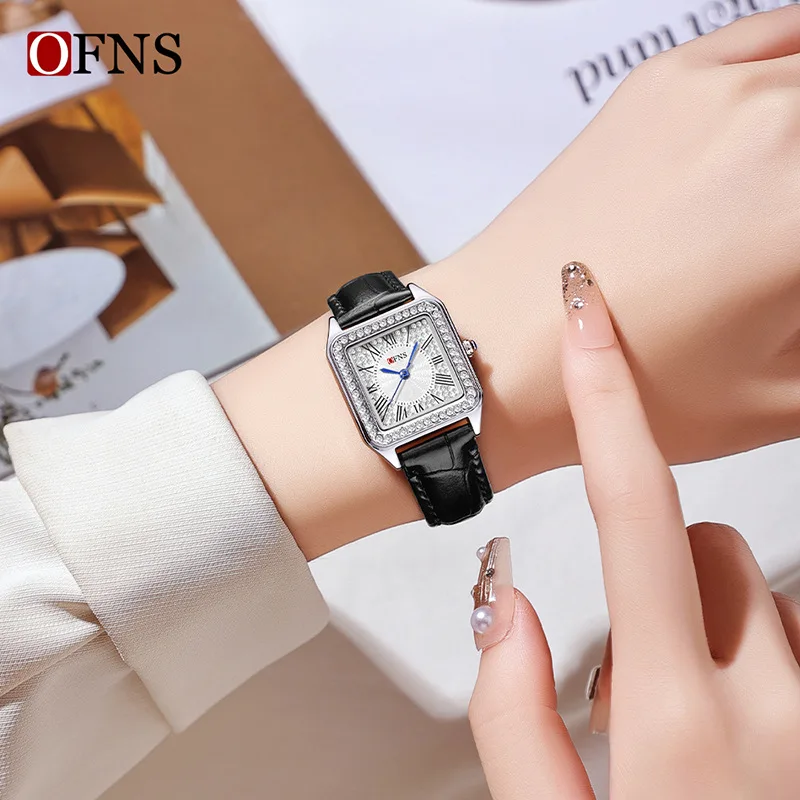 Orologio Citizen Quarzo Cassa Quadrata Quadrante Bianco Numeri Romani - Foto 2