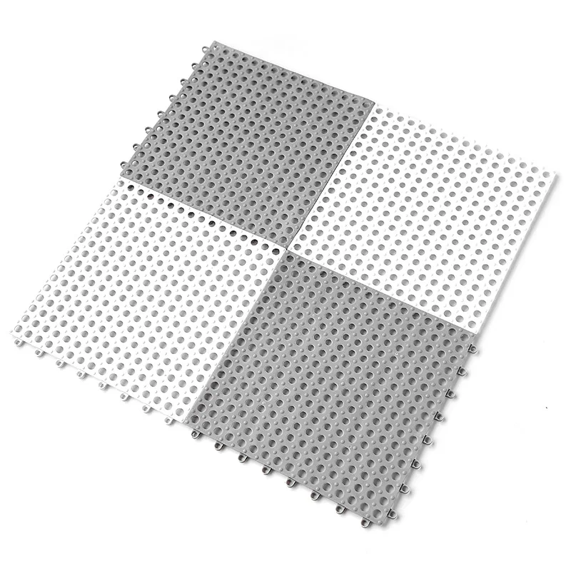 Durable PVC Cuttable Shower Stall Mat Non Slip Hollow Out Rugs for Bathroom
