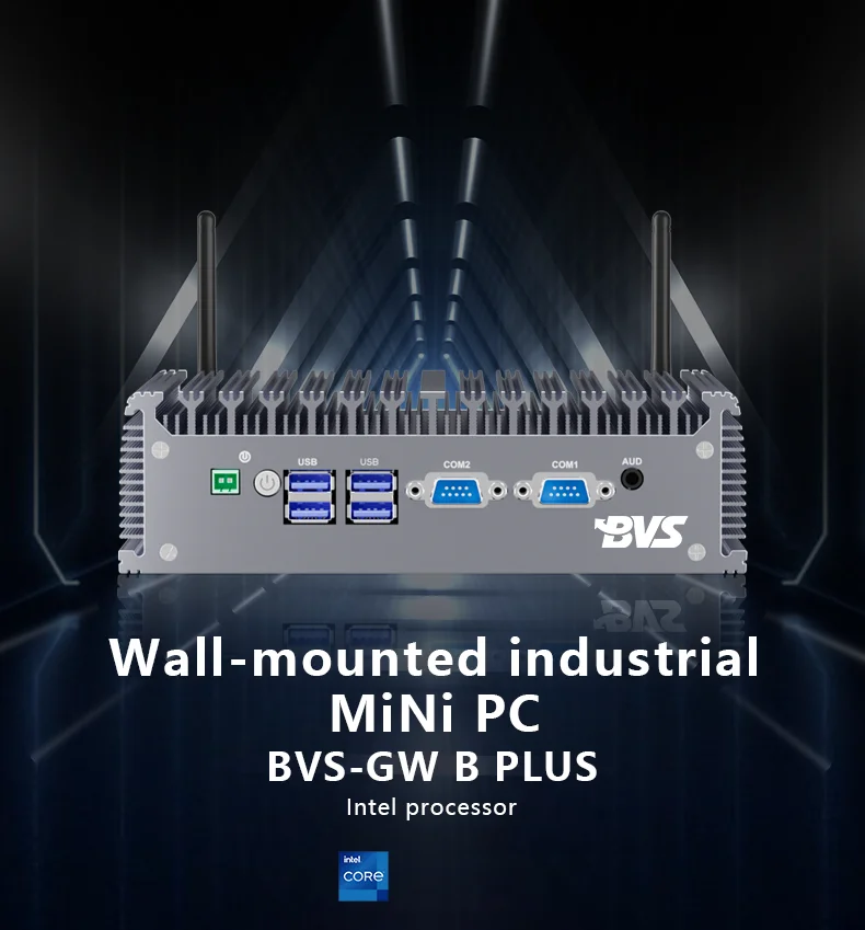 Customized Touchscreen Fanless Mini PC Core I3-5th Gen Processor 4+128 GB Industrial Embedded Mini Computer