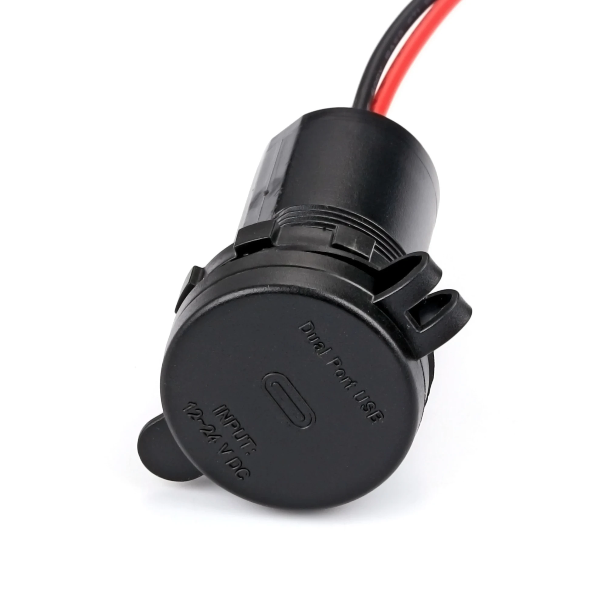 Caricatore USB QC3.0 Doppia Porta Per Auto E Moto - 12/24V, Ricarica Rapida, Copertura Impermeabile