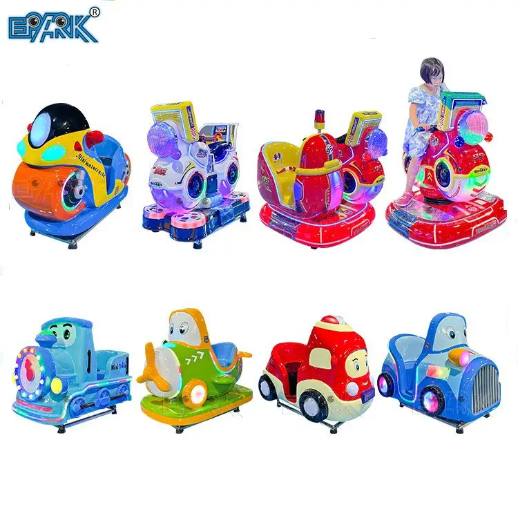 Coin Operated Game Machine Small Bear Kids Fiberglass Kiddie Ride With Light and Music