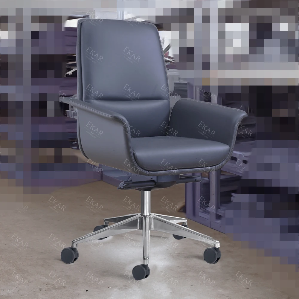 Italian Imported Top-Grain Leather Executive Office Chair - Premium Ergonomic Design manufacture