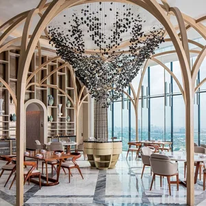 ECOJAS New Modern Design K9 Crystal Stone for Villa Hotel Lobby Wedding Hotel Luxury Pendent Light