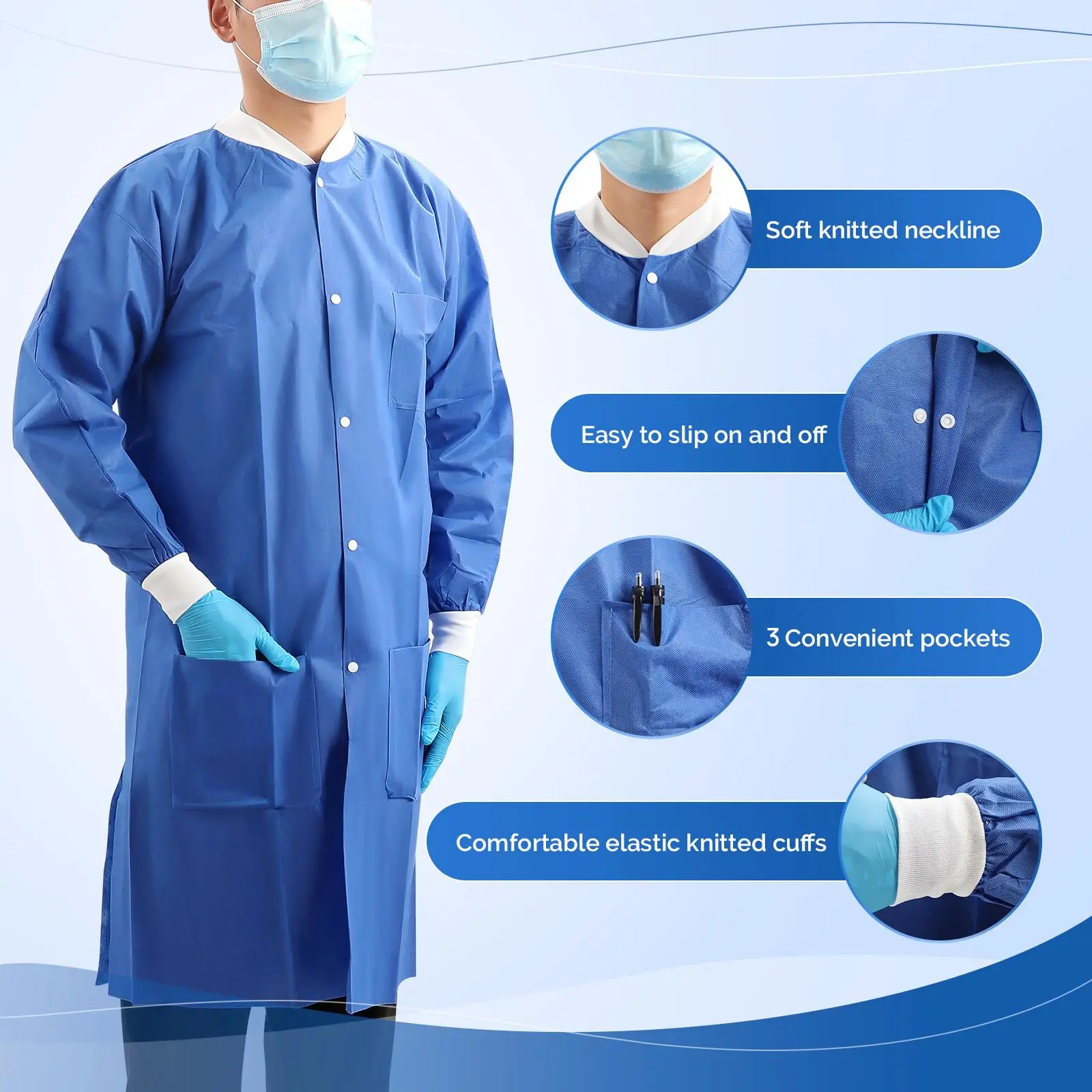 Isolation Waterproof Protective Visiting Work Clothes Dustproof Lab