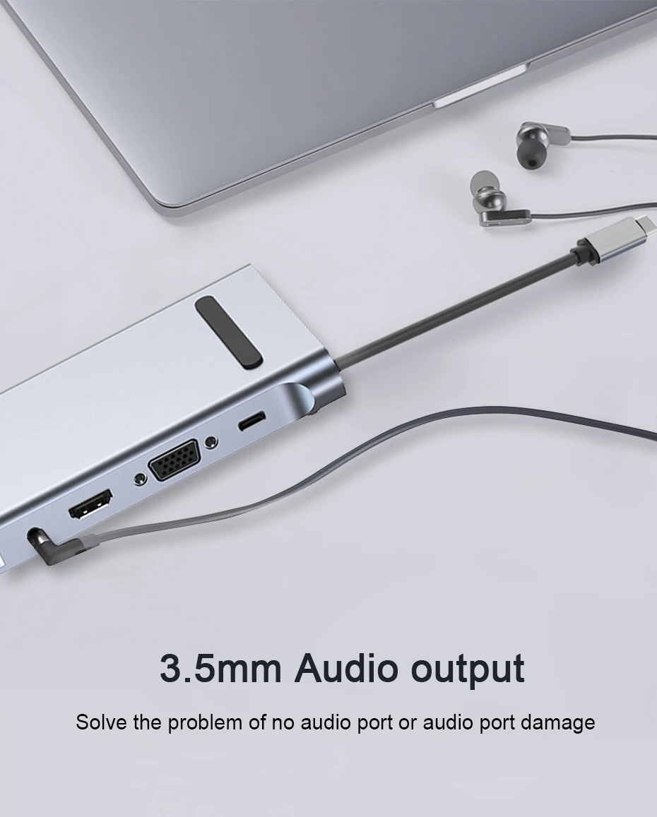 Welcome OEM Order, Factory Whole Selling 11 Ports Usb C Docking With Rj45 Ethernet Pd 100w Hd 4k Usb3.0 Tf Sd Card Reader Vga Multi Ports 11 In 1 Type C Hub - Buy Usb C 3.0 Usb Hub usb Type C Hub bdock 11-en-1 Usb Type-c Hub 3.0 Separateur Adaptate