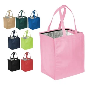 Reusable Outdoor Non Woven Cooler Shopping Tote Insulated Grocery Bags