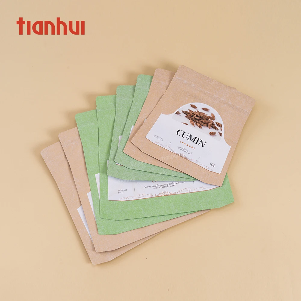 Tianhui Stand up Pouch Wholesale Aluminium Foil Cotton Paper Tea Bags for Loose Spices Herbs Infusions Fillable