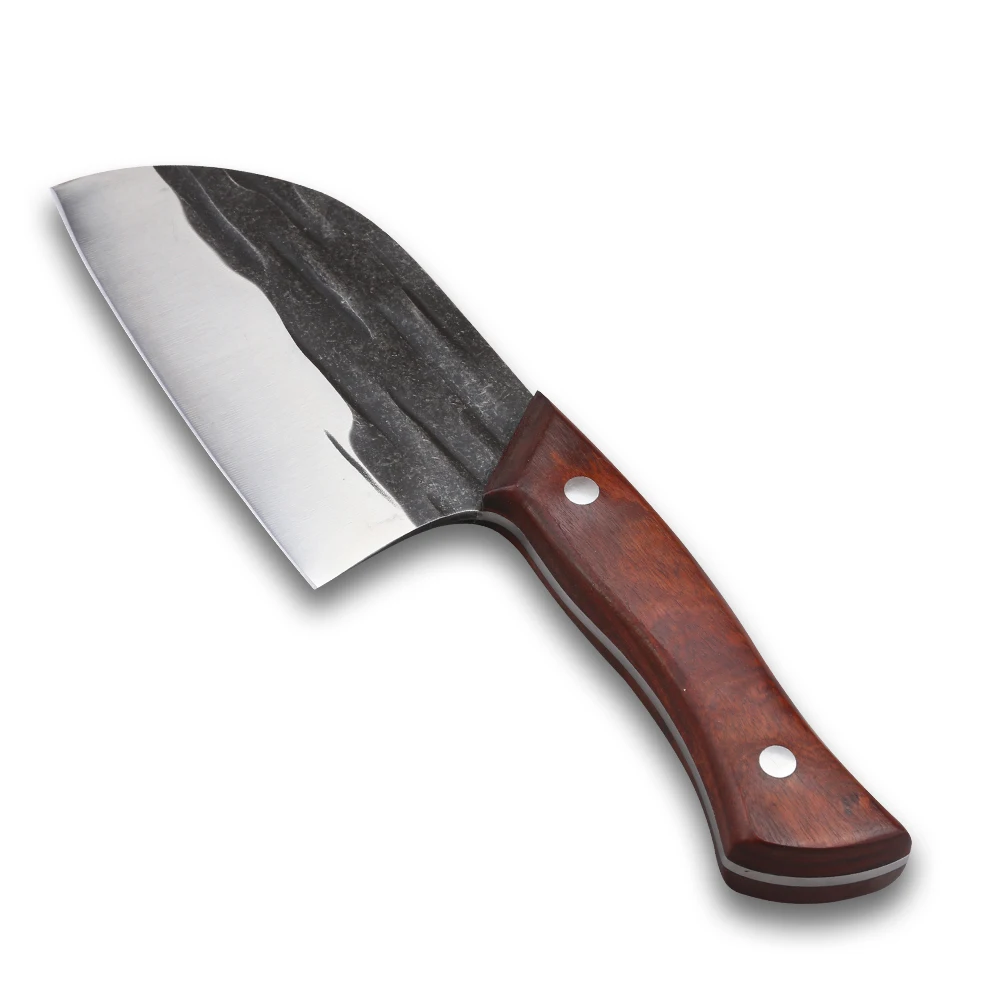 XYj Small Cleaver Knife Mini 4.5 Inch Full Tang Wood Handle Hammer