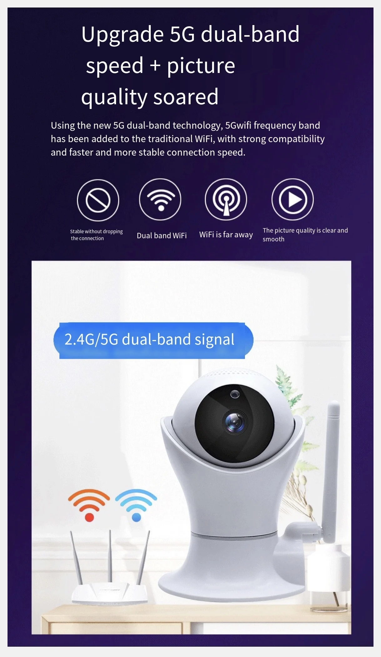 Home Security 2MP 360 Degree Camera Rotatable Lens Ip Camera White H.265 Tapo 2k (3mp) Indoor Wifi Surveillance Camera 3 CMOS