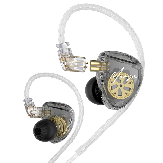KZ Merga Dual-Dynamic Drivers HIFI in Ear Earphones Quad-Driver Sound Output High-Resolution Tuning Music with 3.5MM Connector