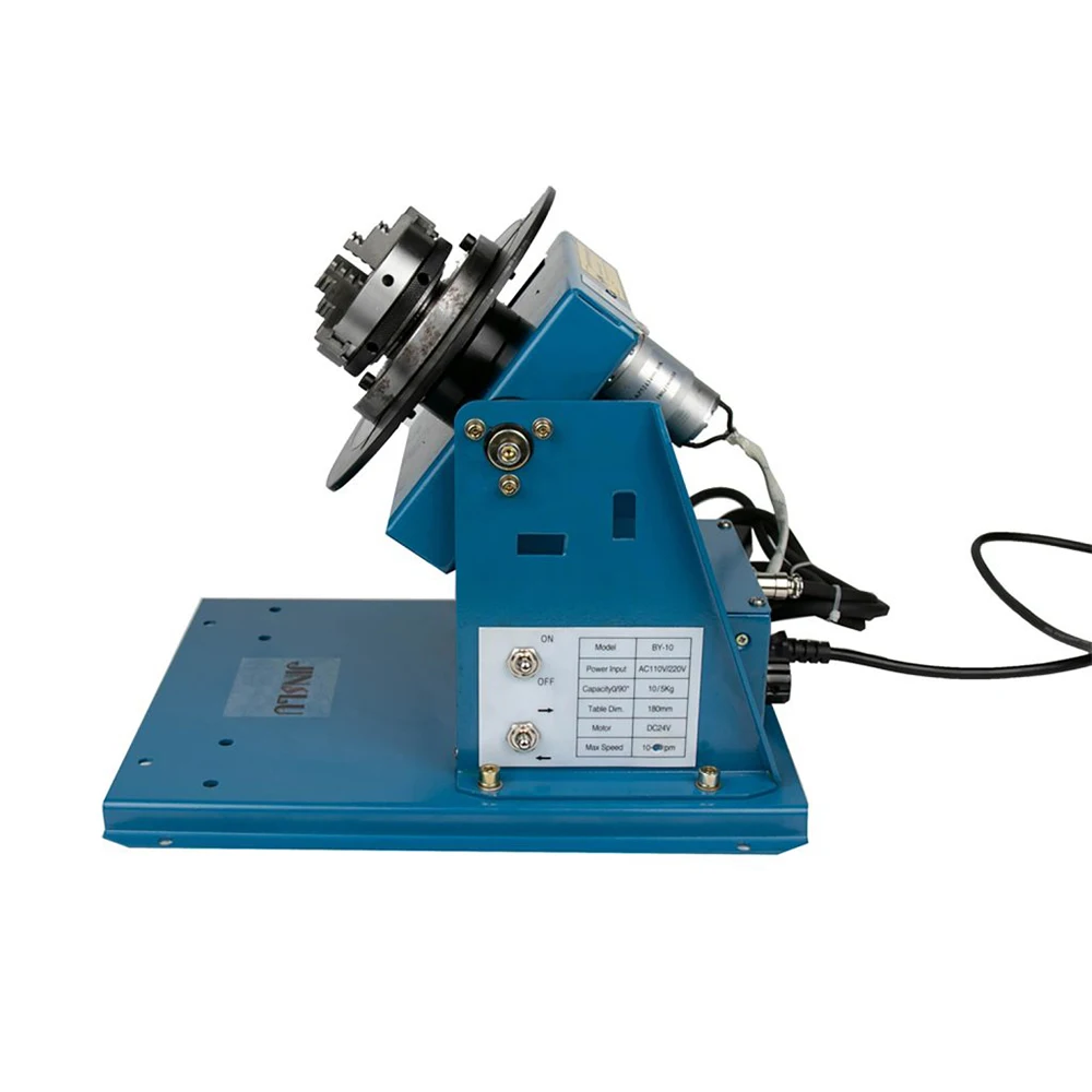 JINSLU BY-10 Small Rotating Welder Rotator Machine Automatic Turntable  Table Motor Rotary Welding Positioner with Chuck