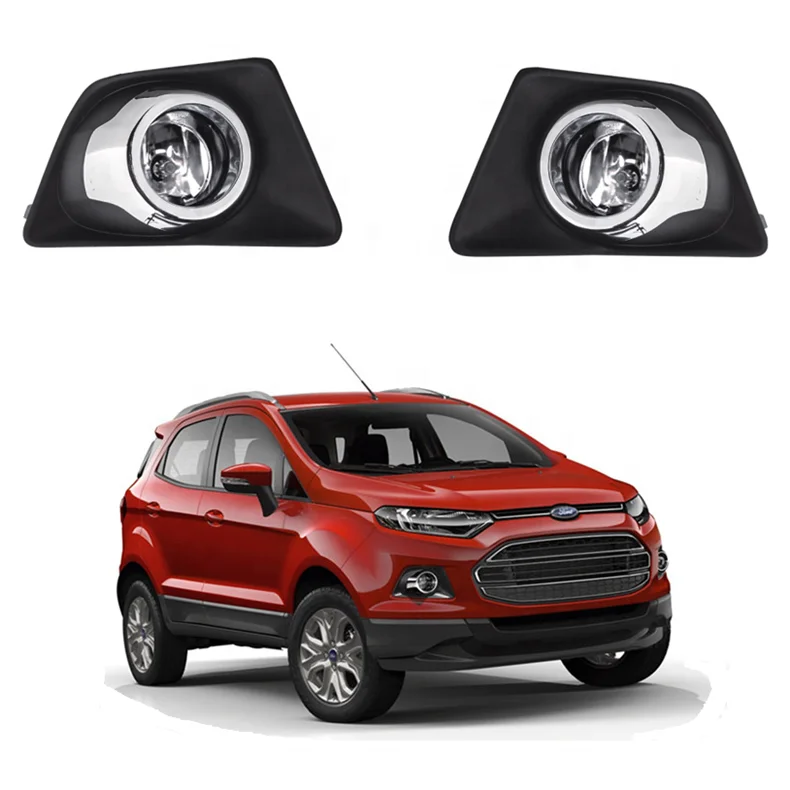 4Pcs Bumper Fog Lights Driving Lamp Cover Grille for Ford EcoSport 2013-2016