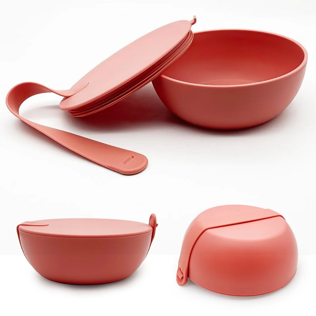 Portable Round Silicone Bento Meal Box Heatable New Sealed Lunch Container for Fresh-Keeping Portable Storage factory