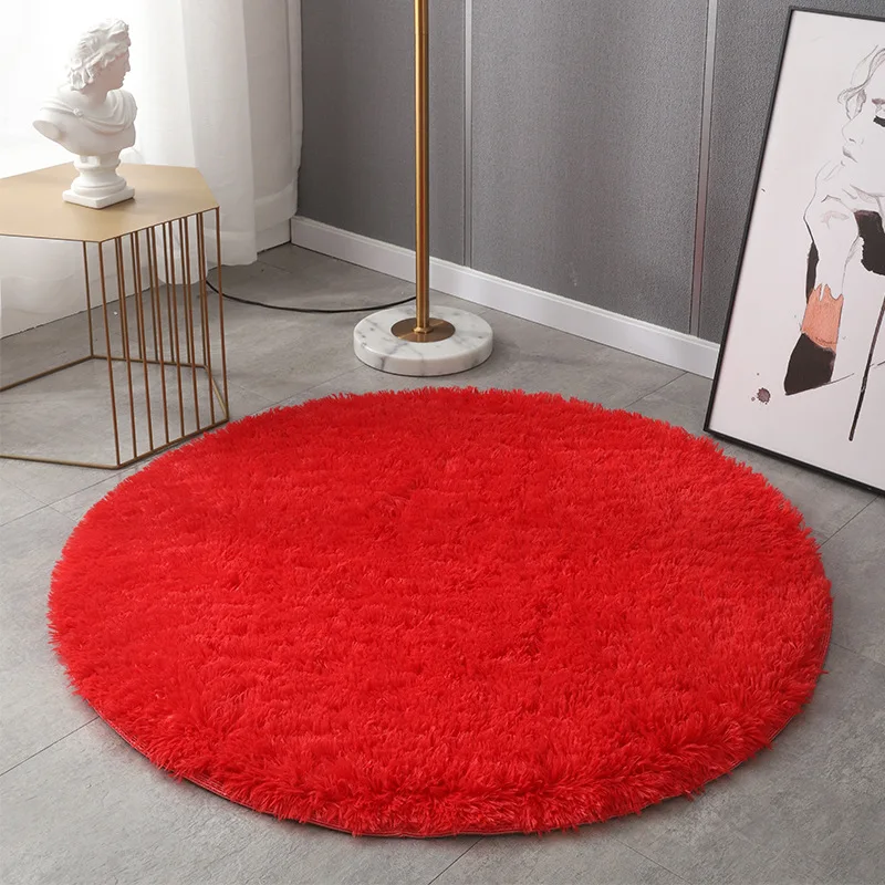 1pc Plush Carpet, Living Room Non-slip Mat, Home Rug, Room Tie