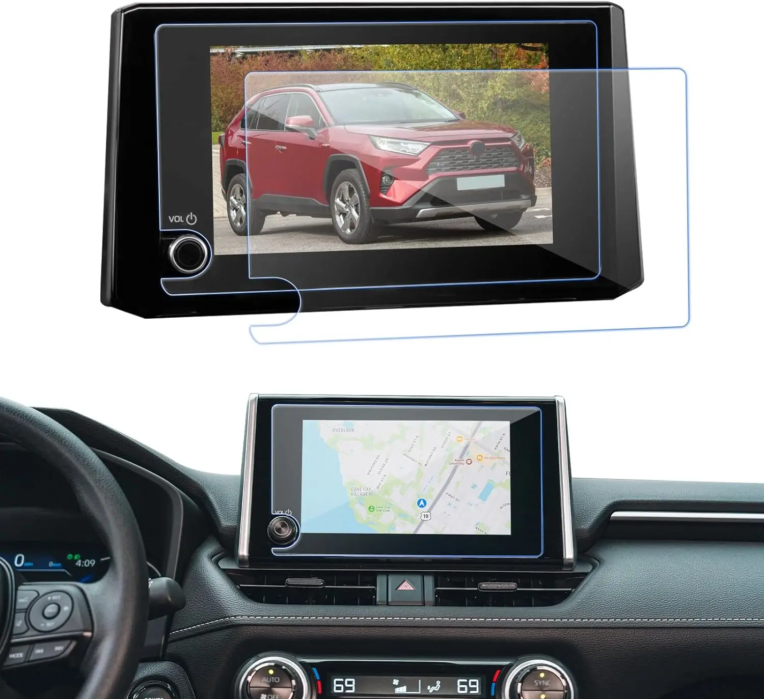 Glass Screen Protector 2023 2024 Rav 4 Accessories 8 Inch Gps ...