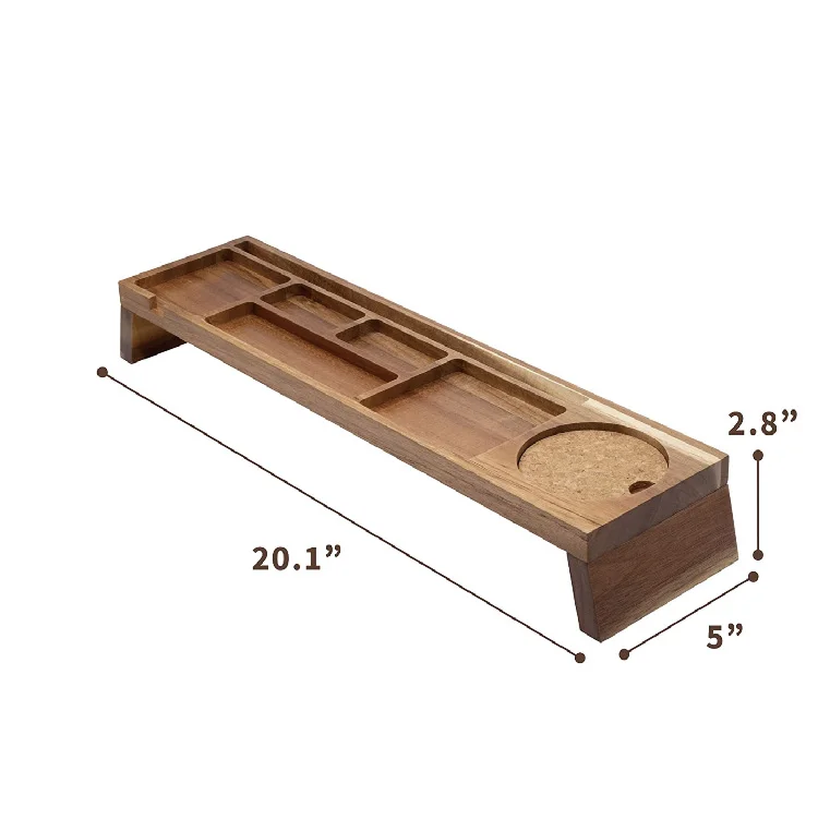Настольный органайзер из натурального дерева для рабочего стола
