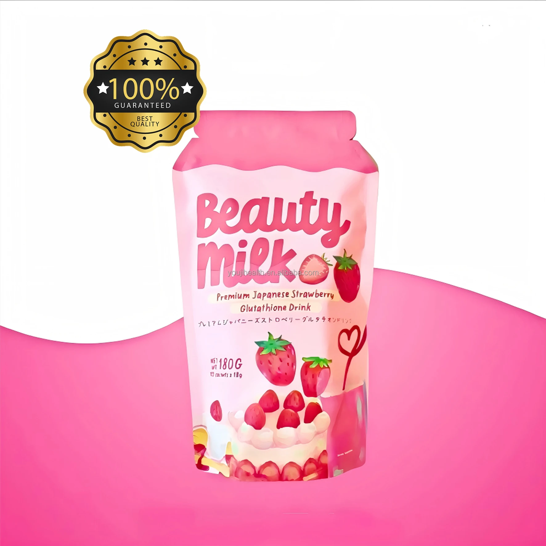 glutathione powder for face wholesaler Hot Spot Wholesale Premium Blended Beauty Milk Drink Collagen Supplement Pouch Packaging Premium Strawberry Flavored L-Glutathione Powder | Pharmaceutical Grade