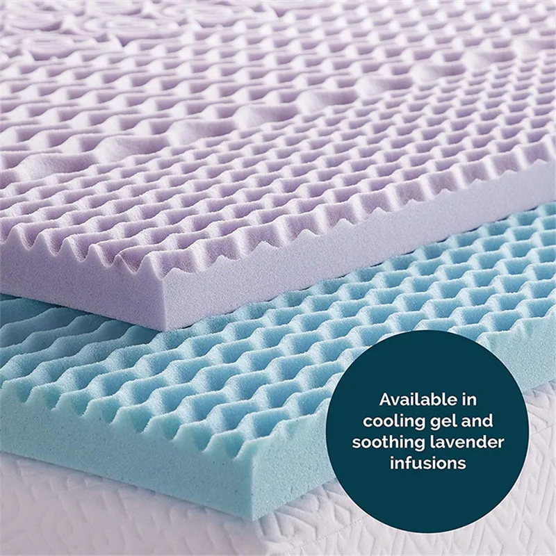 Soothing Lavender Infusions Unique Antiskid Design Foldable Cooling Gel Mattress Topper