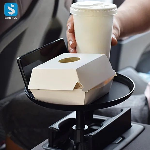 360 Degree Adjustable Car Cup Holder Food Tray Drink Holder