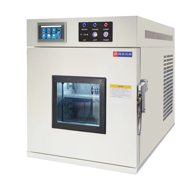 Space-Efficient High Performance Economical Desktop Freezing Cold Thermal Test High Low Temperature Chamber placed on table