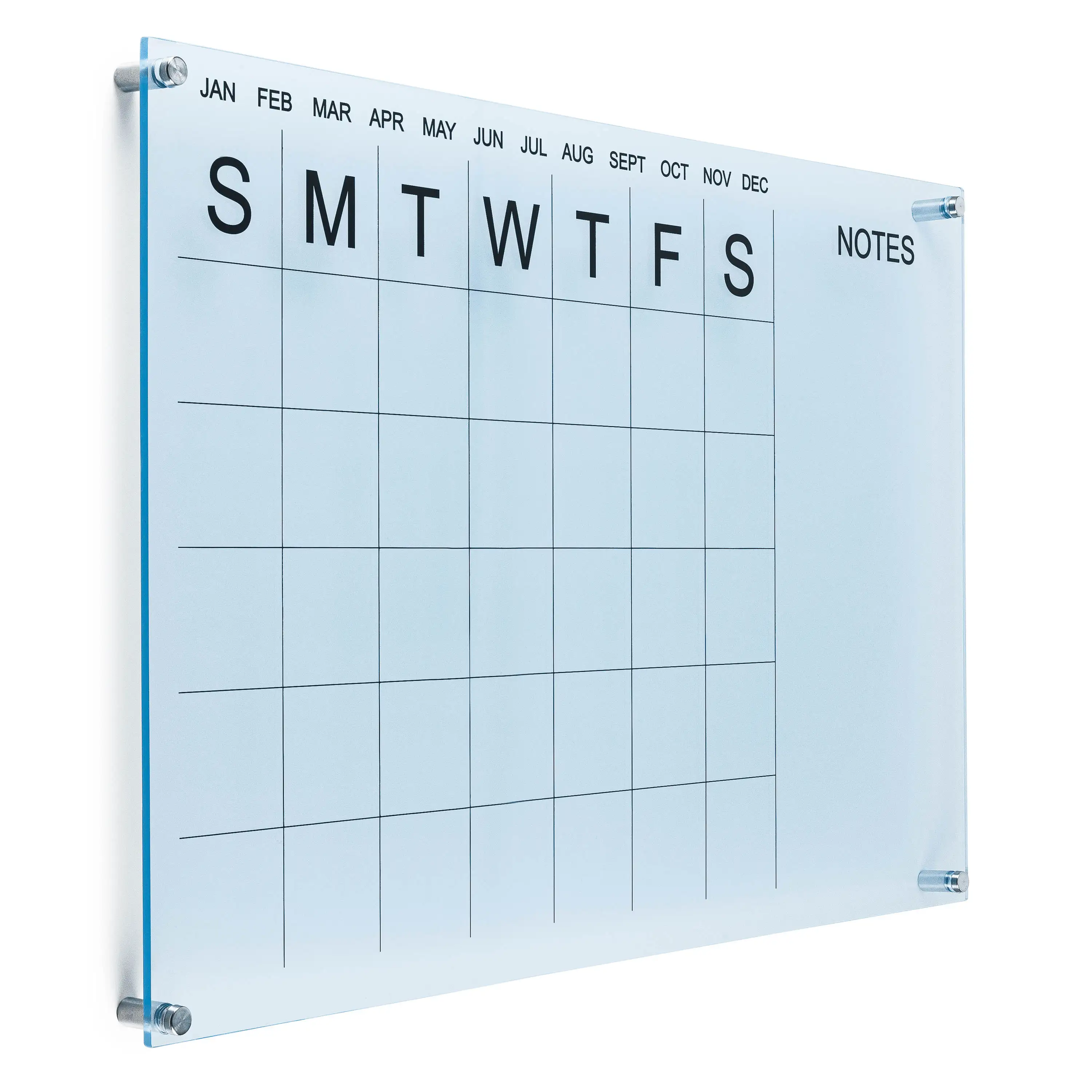 Wholesale Custom  Printing Wall Mount Dry Erase Monthly Calendar Acrylic Board